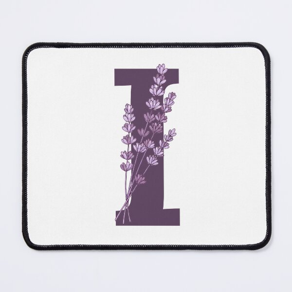 Item preview, Purple Letter I With Lavender Flowers designed and sold by ITCHAWAWAA.