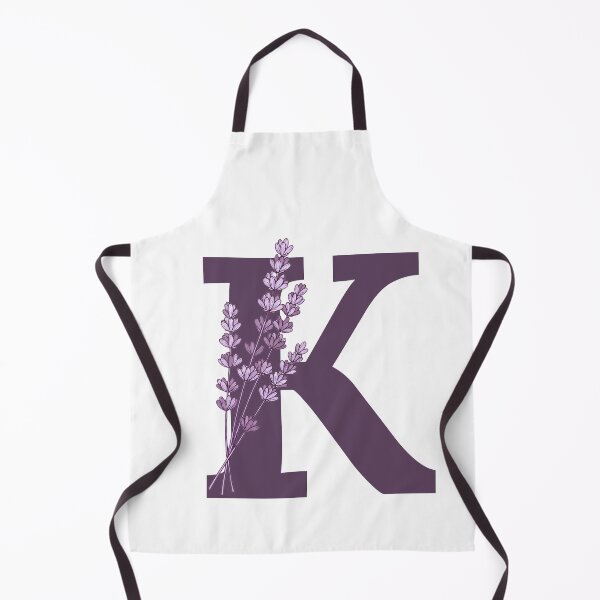 Item preview, Purple Letter K With Lavender Flowers designed and sold by ITCHAWAWAA.