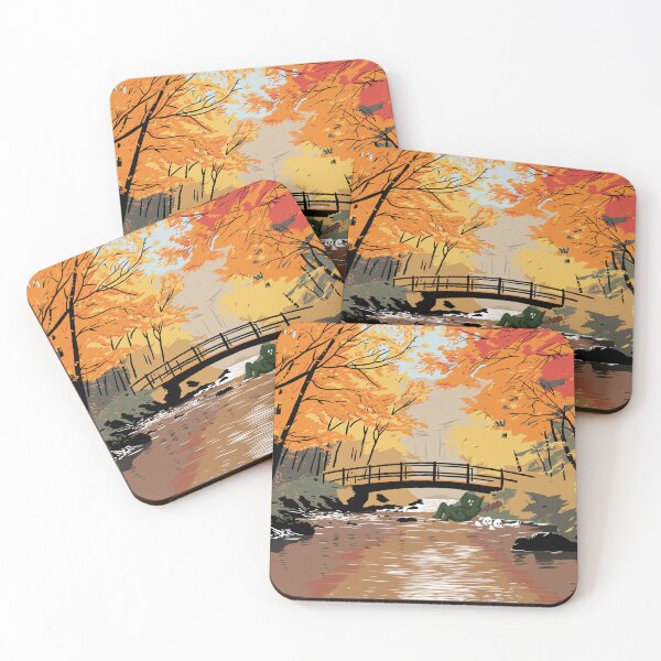 Item preview, Autumn Bridge with Troll designed and sold by blacksnowcomics.