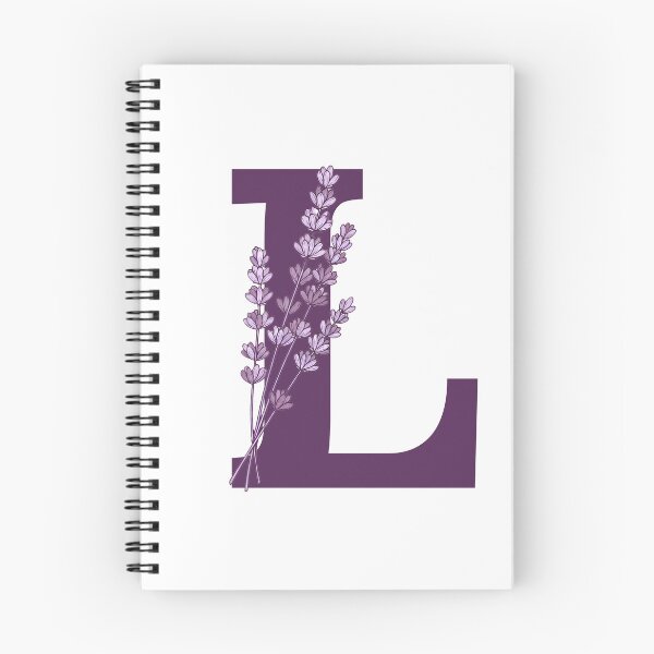 Item preview, Purple Letter L With Lavender Flowers designed and sold by ITCHAWAWAA.