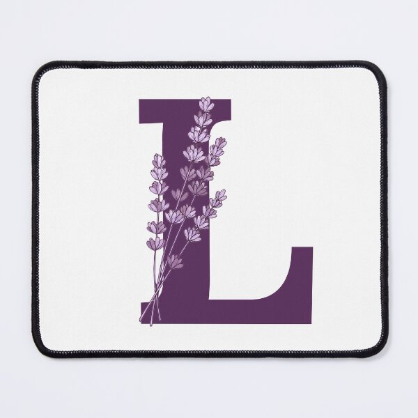 Item preview, Purple Letter L With Lavender Flowers designed and sold by ITCHAWAWAA.
