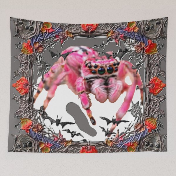 Item preview, halloween framed pink spider colorful halloween framed spider design designed and sold by SmashingDeals.