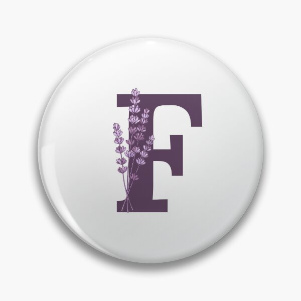 Item preview, Purple Letter F With Lavender Flowers designed and sold by ITCHAWAWAA.