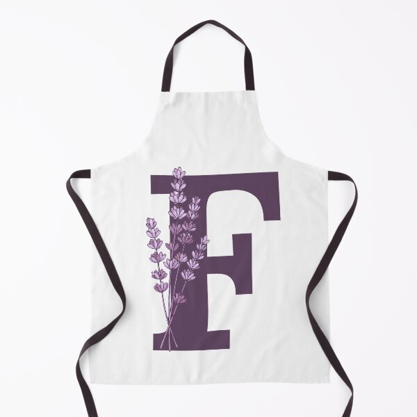 Item preview, Purple Letter F With Lavender Flowers designed and sold by ITCHAWAWAA.