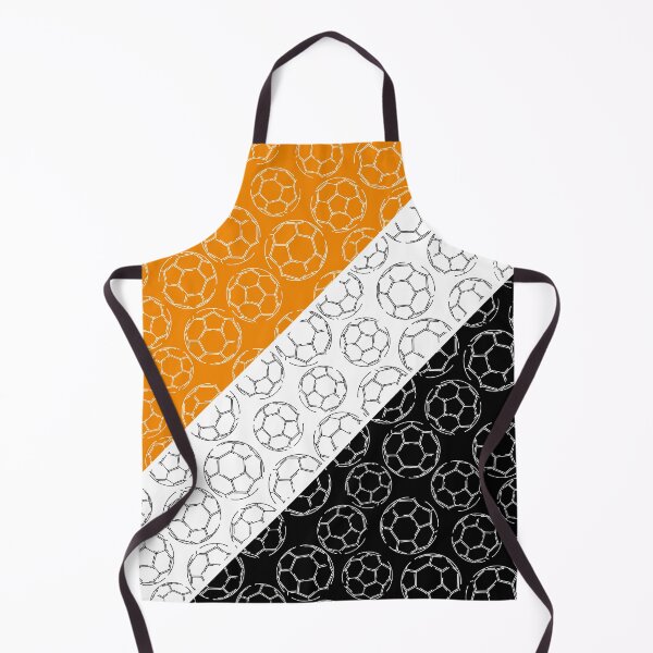 Item preview, Line art soccer balls on angled color blocks - orange & black designed and sold by katzdzynes.