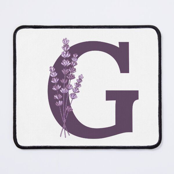Item preview, Purple Letter G With Lavender Flowers designed and sold by ITCHAWAWAA.