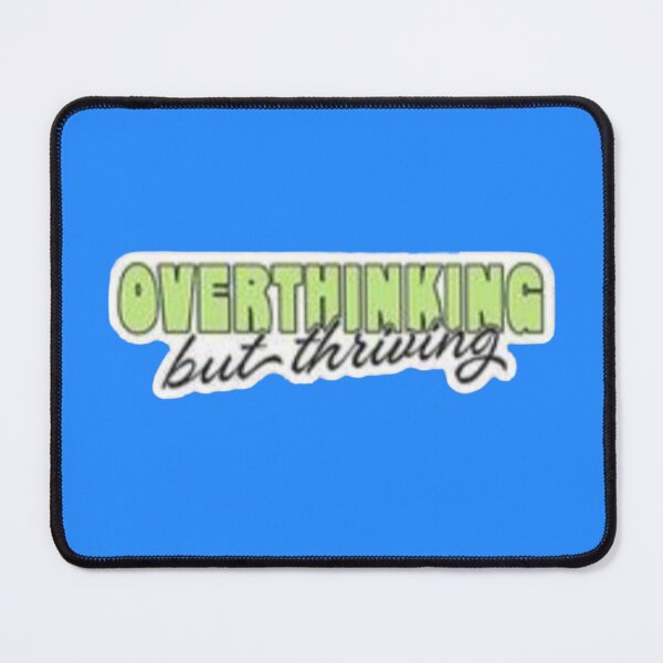 Item preview, Overthinking But Thriving Pastel Green Typography Sticker designed and sold by Scro-Ciob-Shop.