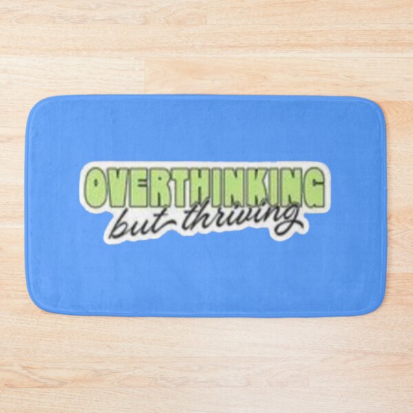 Item preview, Overthinking But Thriving Pastel Green Typography Sticker designed and sold by Scro-Ciob-Shop.
