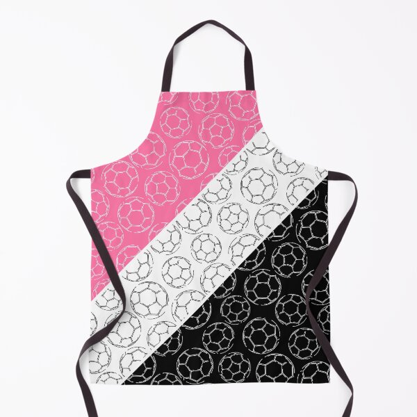 Item preview, Line art soccer balls on angled color blocks - pink & black designed and sold by katzdzynes.