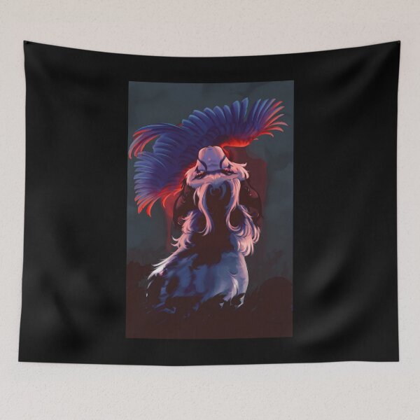 Item preview, ethereal goat with vibrant feathers designed and sold by Fibi-studio.