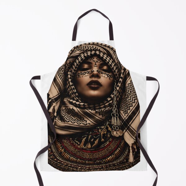Item preview, Arabian Queen – Keffiyeh & Gold Jewelry Fine Art designed and sold by DragonPrint.