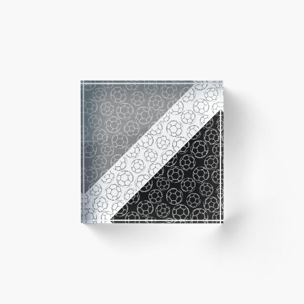 Item preview, Line art soccer balls on angled color blocks - gray & black  designed and sold by katzdzynes.