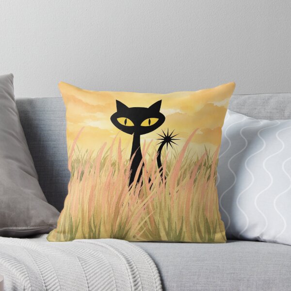 Item preview, Spooky-Cool Cat under autumn sky designed and sold by 247DesignStudio.