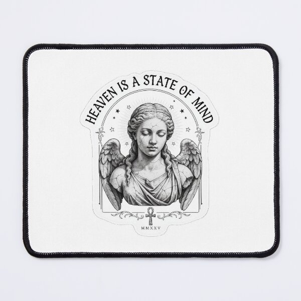 Item preview, Heaven Is a State of Mind Angel Statue - Dark Academia Quote designed and sold by VYBEHAUS.