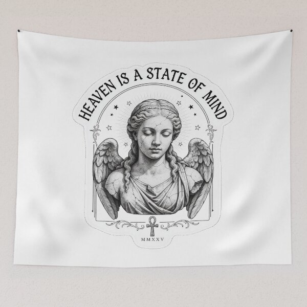 Item preview, Heaven Is a State of Mind Angel Statue - Dark Academia Quote designed and sold by VYBEHAUS.