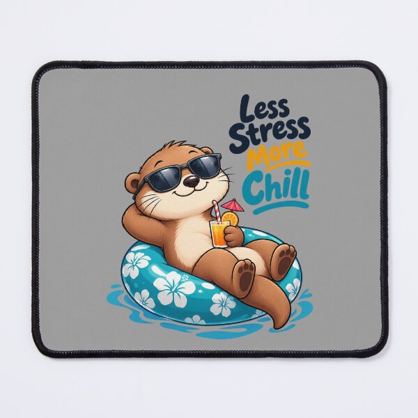 Item preview, Funny Otter Meme Collection - Less Stress More Chill Otter Meme - Relaxed Cartoon Animal  Funny Chill Humor designed and sold by MiraLumeStudio.