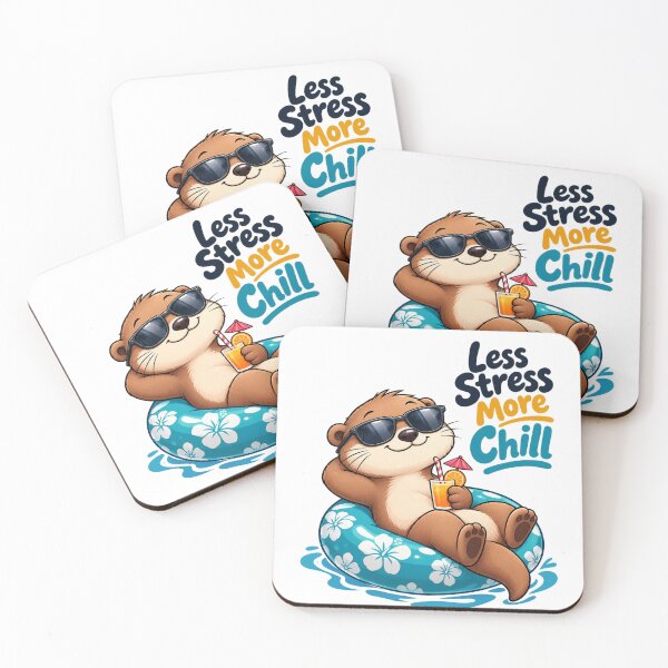 Item preview, Funny Otter Meme Collection - Less Stress More Chill Otter Meme - Relaxed Cartoon Animal  Funny Chill Humor designed and sold by MiraLumeStudio.