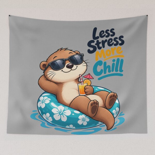 Item preview, Funny Otter Meme Collection - Less Stress More Chill Otter Meme - Relaxed Cartoon Animal  Funny Chill Humor designed and sold by MiraLumeStudio.