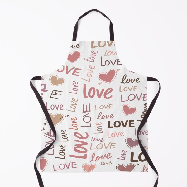 Item preview, Love Typography Pattern - Romantic Script and Pastel Hearts designed and sold by CozyPaletteShop.