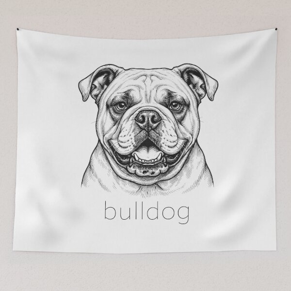 Item preview, Bulldog Illustrative Portrait designed and sold by SUP-R-Ts.