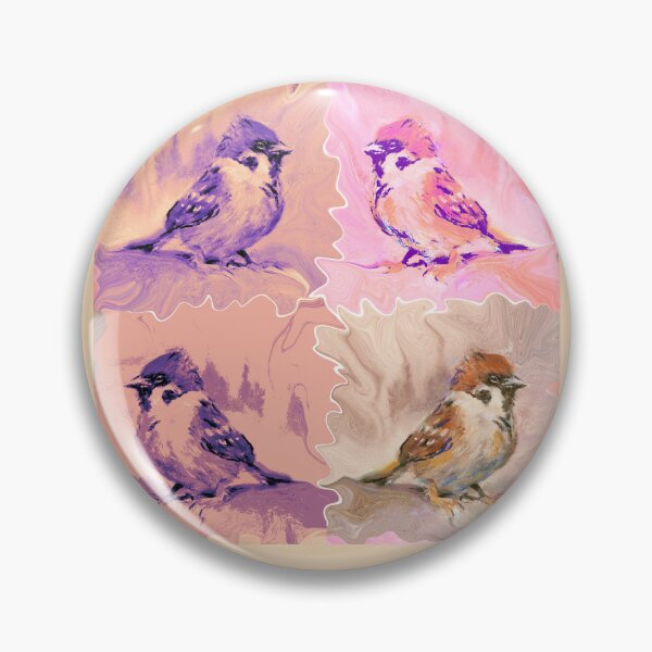 Item preview, Pop Art Sparrow Bird Fluid Seamless Pattern designed and sold by Lukyanovart.