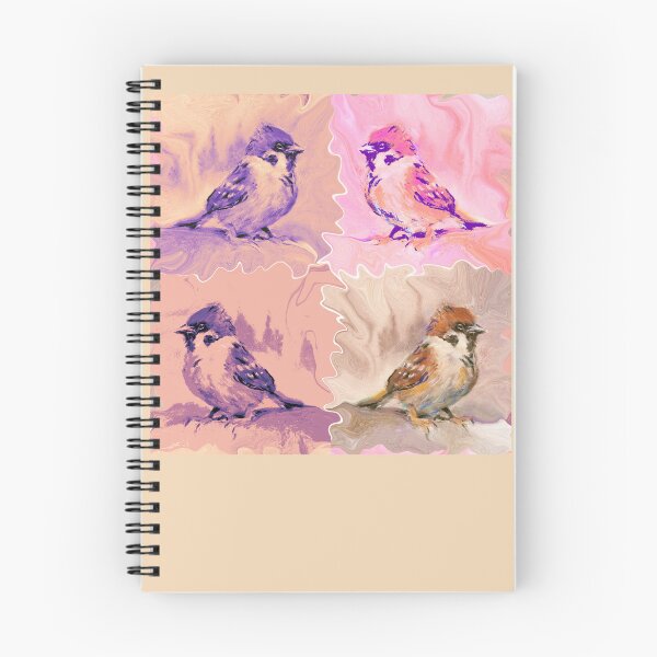 Item preview, Pop Art Sparrow Bird Fluid Seamless Pattern designed and sold by Lukyanovart.