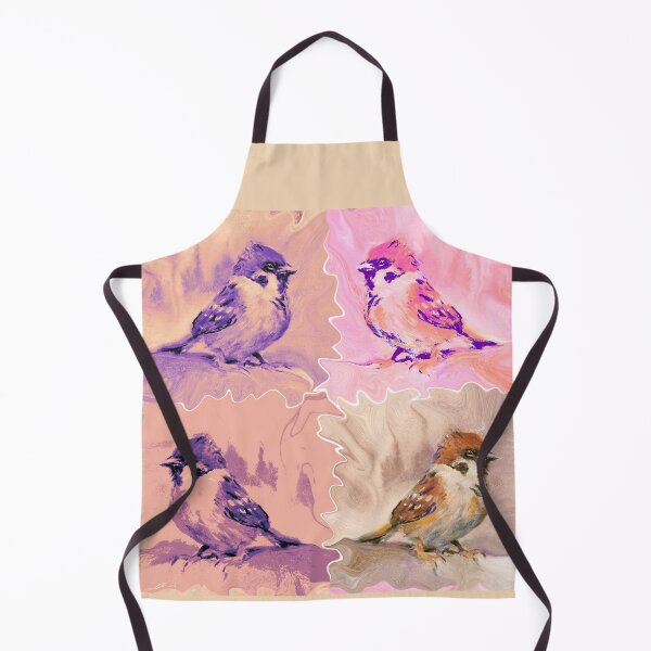 Item preview, Pop Art Sparrow Bird Fluid Seamless Pattern designed and sold by Lukyanovart.