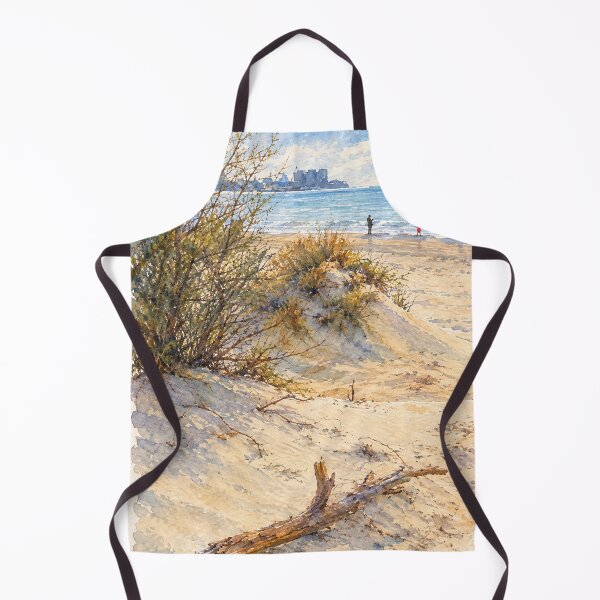 Item preview, Watercolor Coastal Beach Dunes Art designed and sold by SlavaArt.