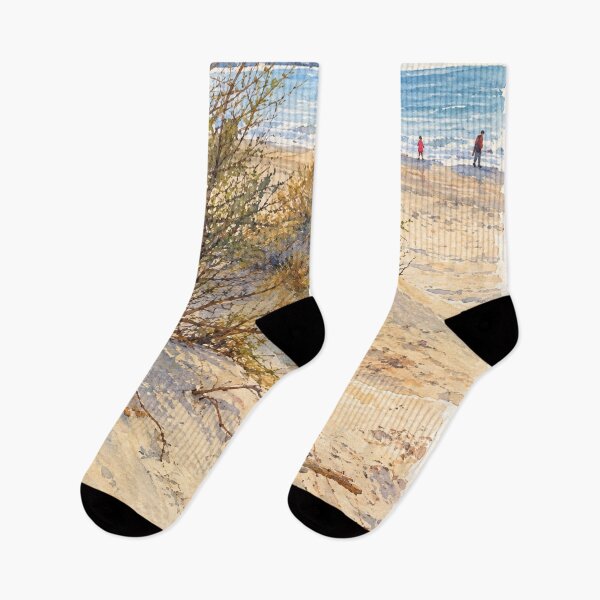 Item preview, Watercolor Coastal Beach Dunes Art designed and sold by SlavaArt.