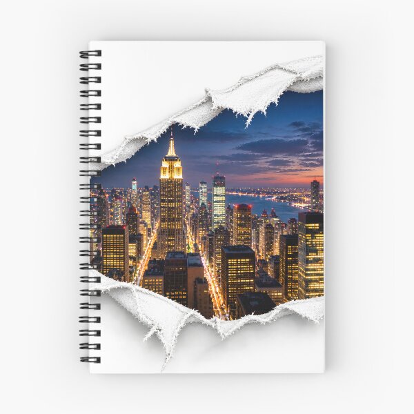 Item preview, New York City Skyline Sunset 3D Burst Graphic designed and sold by TheVibeBottle.