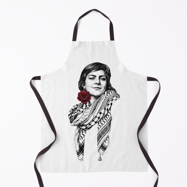 Item preview, Woman in Keffiyeh – Red Anemone Portrait Illustration designed and sold by DragonPrint.
