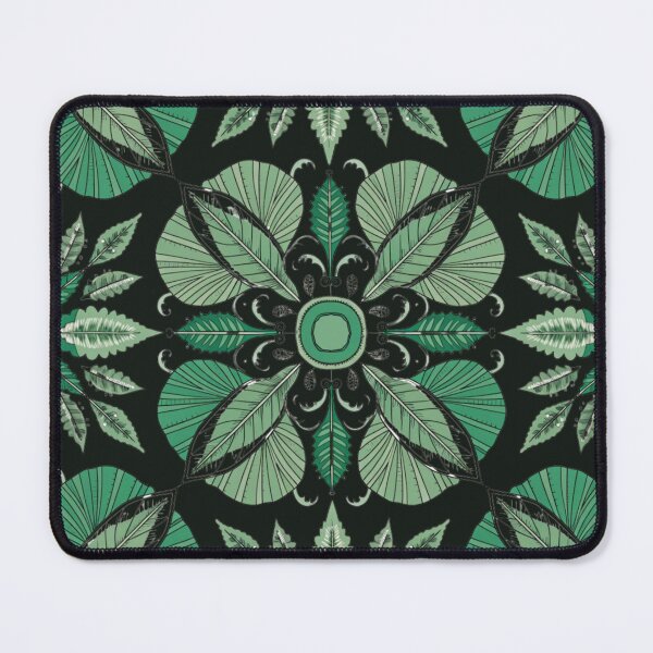 Item preview, Emerald Botanical Mandala – Intricate Green Leaf Ornamental Pattern designed and sold by Mousy17.