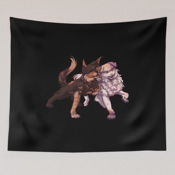 Item preview, Dynamic Dog Duo Illustration designed and sold by Fibi-studio.