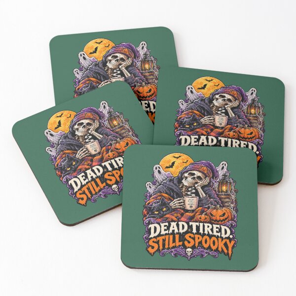 Item preview, Dead Tired. Still Spooky - Halloween Skeleton Coffee Lover. designed and sold by Endless7Art.