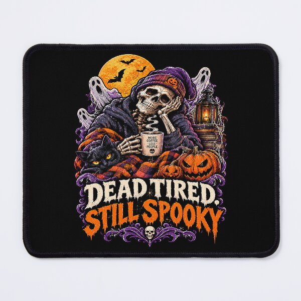 Item preview, Dead Tired. Still Spooky - Halloween Skeleton Coffee Lover. designed and sold by Endless7Art.