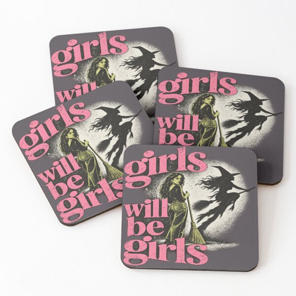 Item preview, Girls Will Be Girls Witch Shadow designed and sold by POD DYNASTY | Original Print On Demand T-Shirt Graphics.