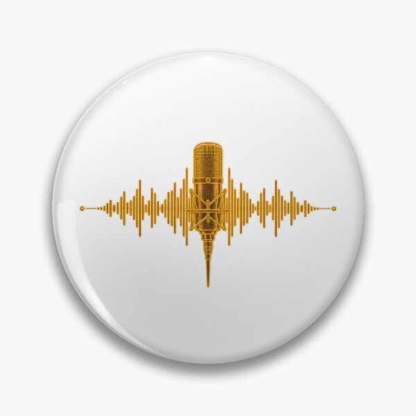 Item preview, Microphone 3D SIGNAL GOLD design designed and sold by MusicBeatStore.