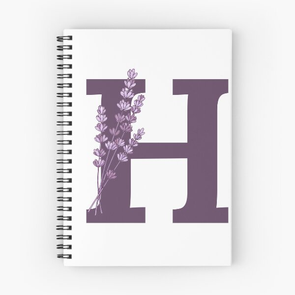 Item preview, Purple Letter H With Lavender Flowers designed and sold by ITCHAWAWAA.