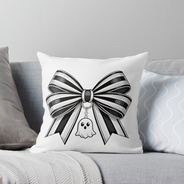 Item preview, Striped Bow with Ghost Charm designed and sold by jkrphoto.