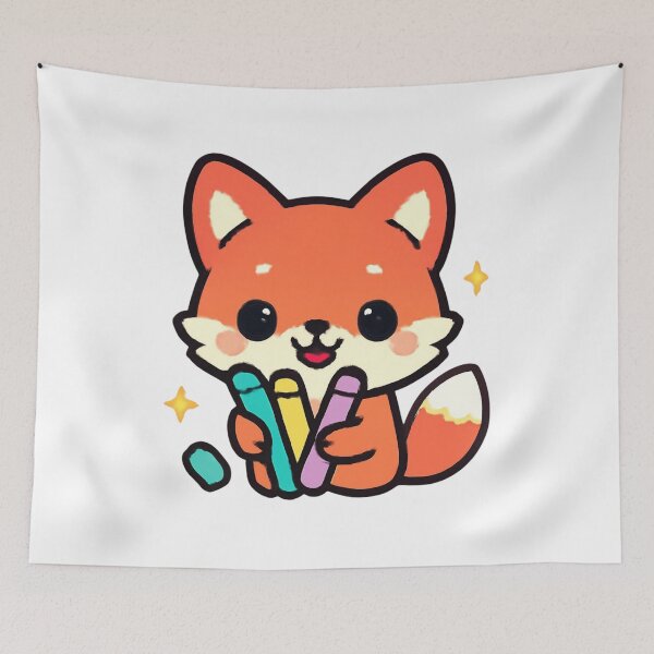 Item preview, Fox with Markers designed and sold by foryouandyours.