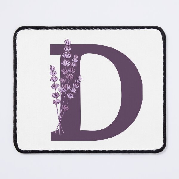 Item preview, Purple Letter D With Lavender Flowers designed and sold by ITCHAWAWAA.