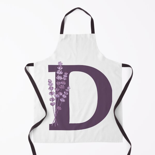 Item preview, Purple Letter D With Lavender Flowers designed and sold by ITCHAWAWAA.