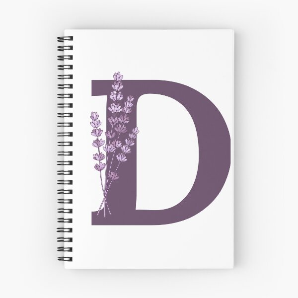 Item preview, Purple Letter D With Lavender Flowers designed and sold by ITCHAWAWAA.