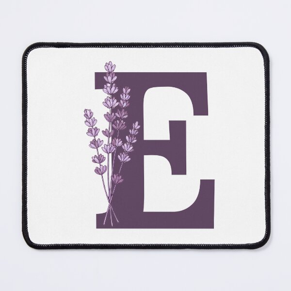 Item preview, Purple Letter E With Lavender Flowers designed and sold by ITCHAWAWAA.