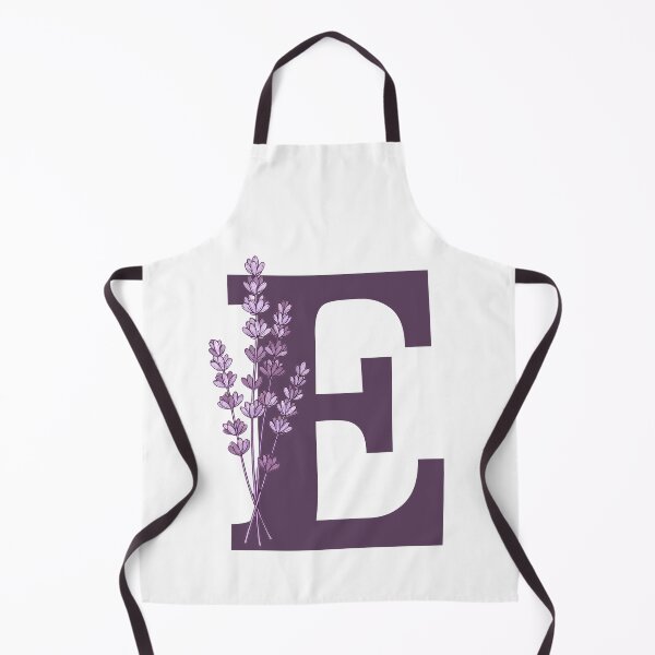 Item preview, Purple Letter E With Lavender Flowers designed and sold by ITCHAWAWAA.