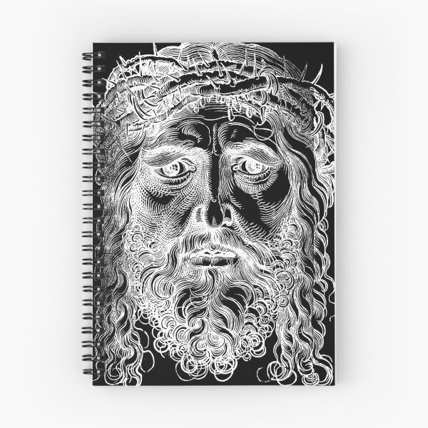 Item preview, Head of Christ Crowned with Thorns, Albrecht Dürer, 16th Century Woodcut (WHITE) designed and sold by Exhumed Archives.