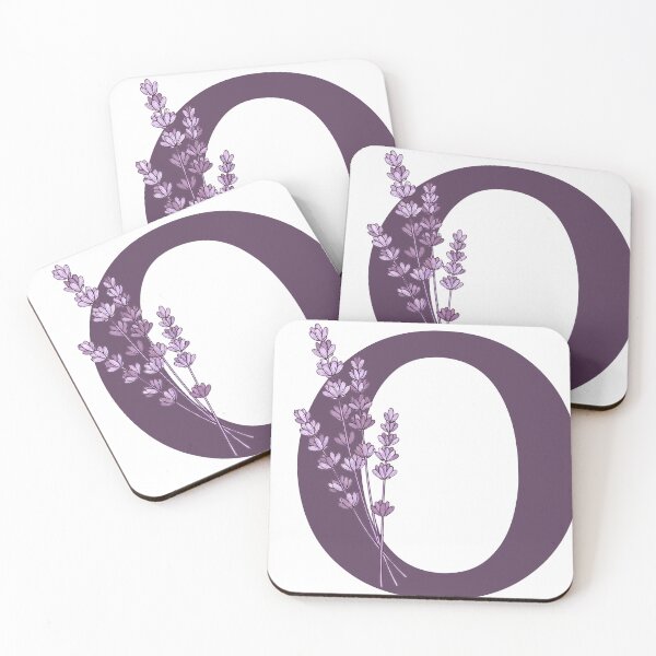 Item preview, Purple Letter O With Lavender Flowers designed and sold by ITCHAWAWAA.