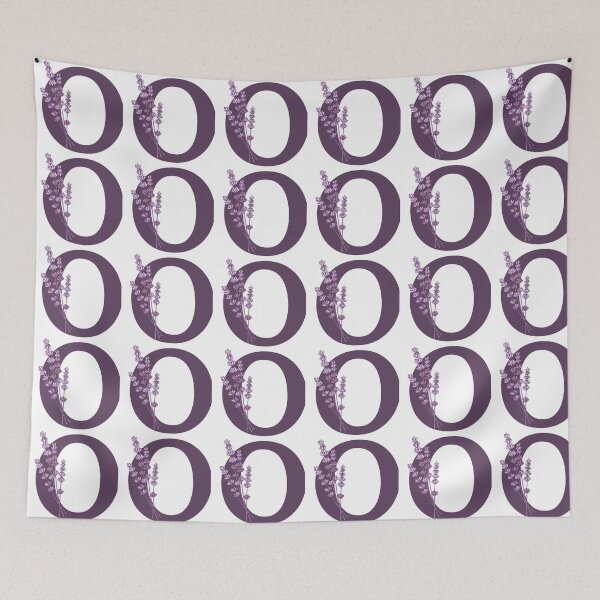 Item preview, Purple Letter O With Lavender Flowers designed and sold by ITCHAWAWAA.