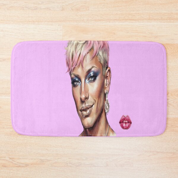 Item preview, Avant-Garde Glamour Portrait Pink Hair Blue Eyes designed and sold by AfresStudio.