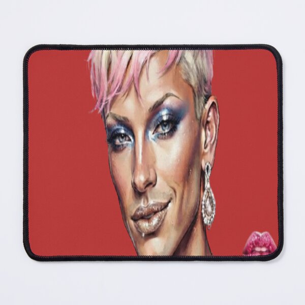 Item preview, Avant-Garde Glamour Portrait Pink Hair Blue Eyes designed and sold by AfresStudio.